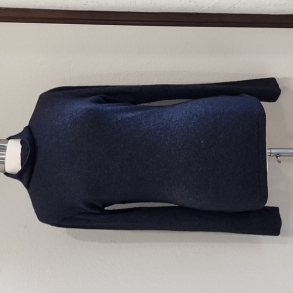 Prada Italian Cashmere Blend Sweater Gray Charcoal Funnel Neck Sweater - Picture 1 of 7